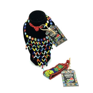 Beaded Necklace and Bracelet Set